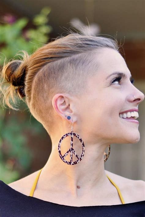 shaved sides hairstyle female